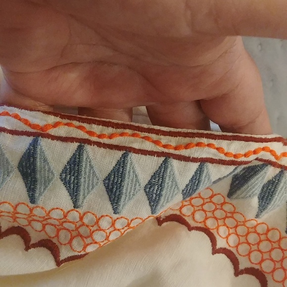 Anthropologie Islander embroidered pants 2p gorgeous bright colors - Picture 10 of 13